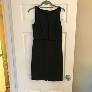 LOFT dark green with black striping dress